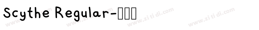Scythe Regular字体转换
